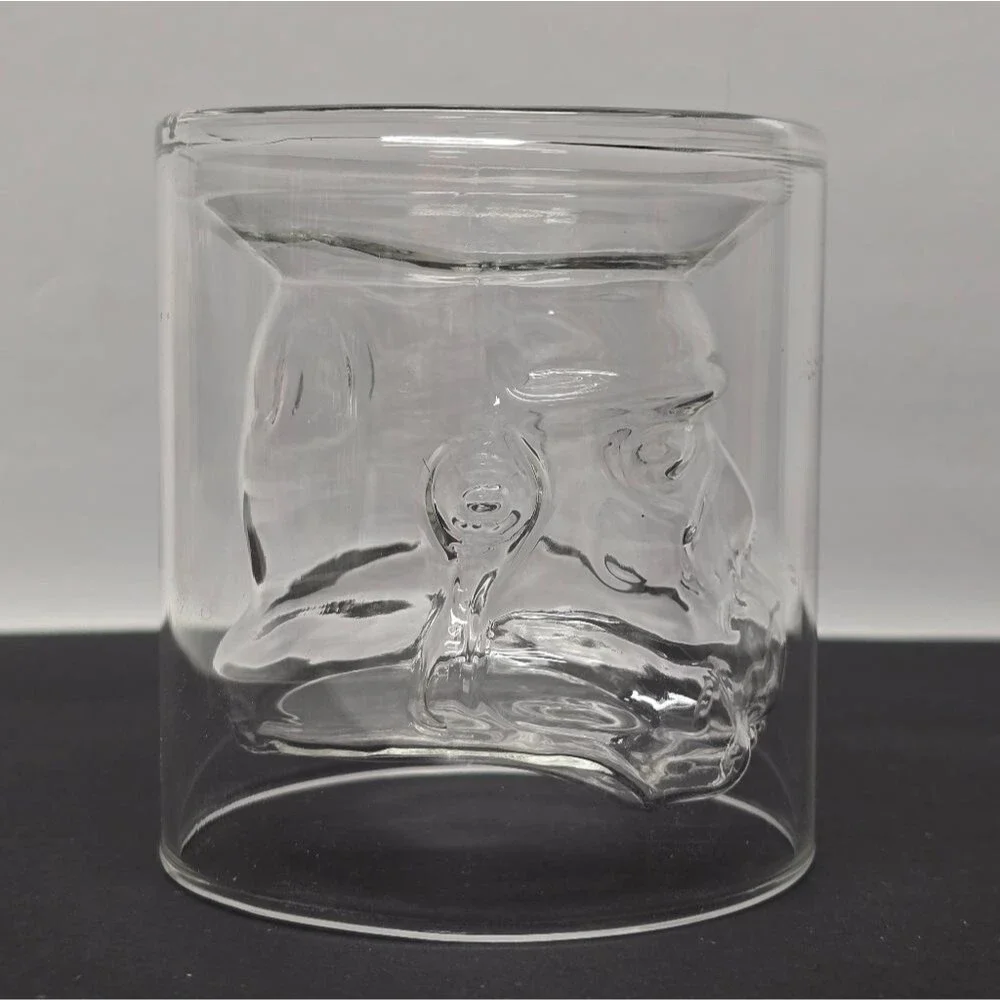 Star Wars Stormtrooper Helmet Double Wall Clear Whiskey Drinking Glass